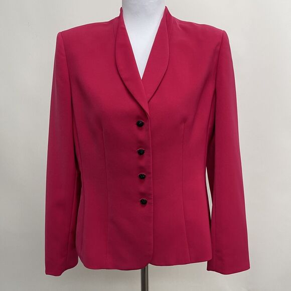 Le Suit Essentials Women's Suit Blazer Size 10 Pink Lined - Picture 1 of 9
